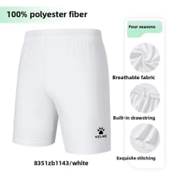Kelme Men's Football Shorts Outdoor Breathable Running Knitted Shorts Camping Hiking Pants Yoga Basketball Quick Dry Pants