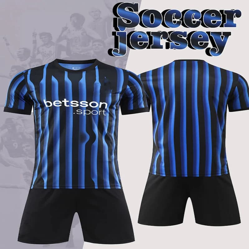 Men's Casual Sports Football Uniform Set round Neck Top And Breathable Shorts Comfortable Fashionable Football Suit