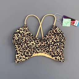 Women Cross Back Padded Sports Bra Thin Straps Wireless Shockproof Soft Breathable Yoga Fitness Camisole Top