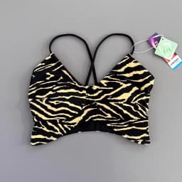 Women Cross Back Padded Sports Bra Thin Straps Wireless Shockproof Soft Breathable Yoga Fitness Camisole Top