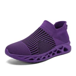 Summer Fashion Purple Running Shoes for Men Socks Sports Shoes Plus Size 48 Breathable Women Slip-on Sneakers Sock Trainers Men