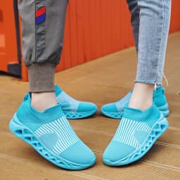 Summer Fashion Purple Running Shoes for Men Socks Sports Shoes Plus Size 48 Breathable Women Slip-on Sneakers Sock Trainers Men