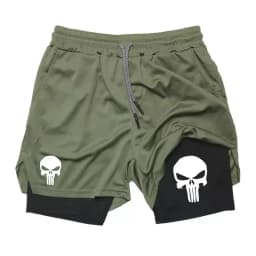 2-in-1 Men's Performance Shorts New Sports Quick Drying Shorts with Phone Pocket Comprehensive Summer Gym Fitness Running Shorts