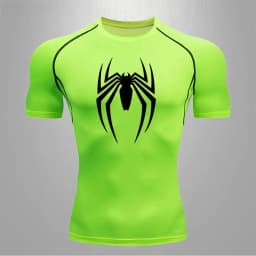 Spider Men Sports Rashgard Short Sleeves T Shirt Print Compression Running Workout Bodybuilding Quick-Dry T-Shirts
