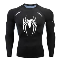 Spider Men Sports Rashgard Short Sleeves T Shirt Print Compression Running Workout Bodybuilding Quick-Dry T-Shirts