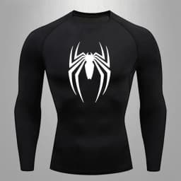 Spider Men Sports Rashgard Short Sleeves T Shirt Print Compression Running Workout Bodybuilding Quick-Dry T-Shirts
