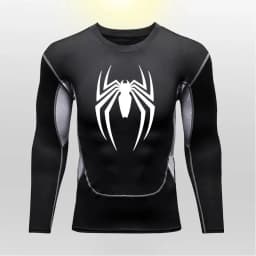 Spider Men Sports Rashgard Short Sleeves T Shirt Print Compression Running Workout Bodybuilding Quick-Dry T-Shirts