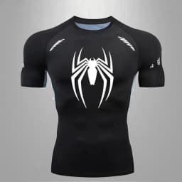 Spider Men Sports Rashgard Short Sleeves T Shirt Print Compression Running Workout Bodybuilding Quick-Dry T-Shirts