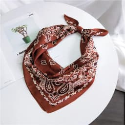 70cm Fashion Bandana Hair Scarf For Women Paisley Print Kerchief Silk Satin Head Scarfs Square Shawl Wraps Neck Scarves For Lady