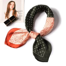 70cm Fashion Bandana Hair Scarf For Women Paisley Print Kerchief Silk Satin Head Scarfs Square Shawl Wraps Neck Scarves For Lady