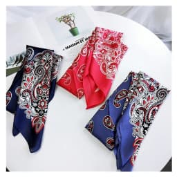 70cm Fashion Bandana Hair Scarf For Women Paisley Print Kerchief Silk Satin Head Scarfs Square Shawl Wraps Neck Scarves For Lady