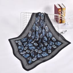 70cm Fashion Bandana Hair Scarf For Women Paisley Print Kerchief Silk Satin Head Scarfs Square Shawl Wraps Neck Scarves For Lady