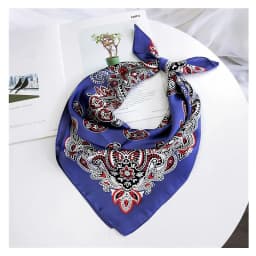 70cm Fashion Bandana Hair Scarf For Women Paisley Print Kerchief Silk Satin Head Scarfs Square Shawl Wraps Neck Scarves For Lady