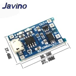 5V 1A Micro USB 18650 Lithium Battery Charging Board Charger Module+Protection Dual Functions
