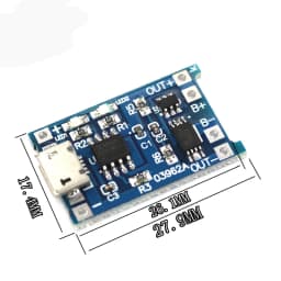 5V 1A Micro USB 18650 Lithium Battery Charging Board Charger Module+Protection Dual Functions
