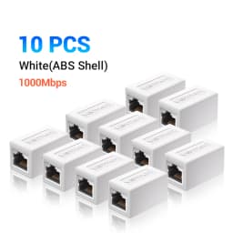 Vention RJ45 Connector Cat7/6/5e Ethernet Adapter Female to Female 8P8C Patch Network Extender Extension Wire for Ethernet Cable