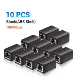 Vention RJ45 Connector Cat7/6/5e Ethernet Adapter Female to Female 8P8C Patch Network Extender Extension Wire for Ethernet Cable