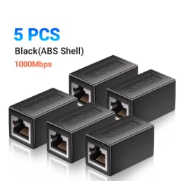 Vention RJ45 Connector Cat7/6/5e Ethernet Adapter Female to Female 8P8C Patch Network Extender Extension Wire for Ethernet Cable