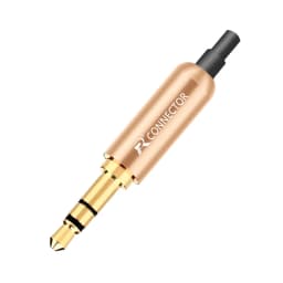 10pcs Stereo 3.5mm Connectors with Protecting Tail Gold Plated 3 Poles Plug 3.5mm Jack Male Connector Earphone Jack DIY