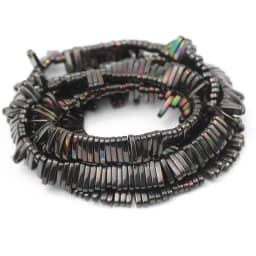 Natural Hematite Stone Blue,Purple,Gold Color Two hole rectangle Spacer Loose Beads For trendy Jewelry bracelet Making Diy 5x1mm