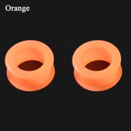 Pair Flexible Silicone Flexible Skin Ear Tunnels Plugs Ear Hollow Flesh Gauges Piercing Expander Earring Body Jewelry Earlets