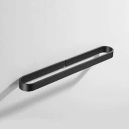 Black Aluminum Towel Racks Simple Style Nail-free U Pattern Towel Rod Kitchen Bathroom Slipper Rack Holder Accessory