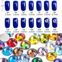 Super Glitter Crystal AB Non Hot Fix Rhinestones SS3-SS50 FlatBack Strass Sewing&Fabric Garment Nail Art Rhinestones Decorations