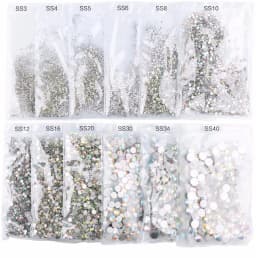 Super Glitter Crystal AB Non Hot Fix Rhinestones SS3-SS50 FlatBack Strass Sewing&Fabric Garment Nail Art Rhinestones Decorations