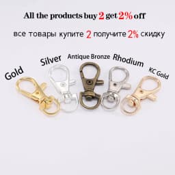 10pcs/lot Key Chain Ring Outdoor Backpack Bag Parts Snap Hook Swivel Trigger Lobster Clasp For DIY Craft Jewelry Making Supplies