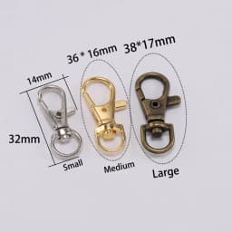 10pcs/lot Key Chain Ring Outdoor Backpack Bag Parts Snap Hook Swivel Trigger Lobster Clasp For DIY Craft Jewelry Making Supplies