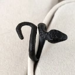9styles European Retro Punk Exaggerated Spirit Black Snake Ring Fashion Personality Stereoscopic Opening Adjustable Ring Jewelry