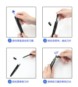 Deli Retractable Box Cutter Utility Knife Carbon Steel Self-Locking Design Cutting Tools Wallpaper Carton нож Stationery Supplie