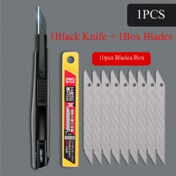 Deli Retractable Box Cutter Utility Knife Carbon Steel Self-Locking Design Cutting Tools Wallpaper Carton нож Stationery Supplie