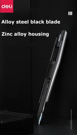 Deli Retractable Box Cutter Utility Knife Carbon Steel Self-Locking Design Cutting Tools Wallpaper Carton нож Stationery Supplie