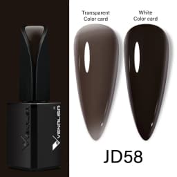 15ml VENALISA Super Nail Gel Polish Color Gel Nail Lacquer Soak off UV LED Gel Pure Black White Color Gel Silk Matte Top Coat