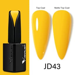 15ml VENALISA Super Nail Gel Polish Color Gel Nail Lacquer Soak off UV LED Gel Pure Black White Color Gel Silk Matte Top Coat
