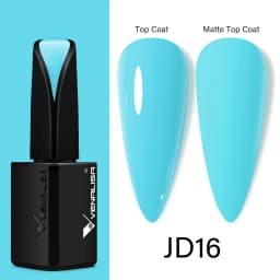 15ml VENALISA Super Nail Gel Polish Color Gel Nail Lacquer Soak off UV LED Gel Pure Black White Color Gel Silk Matte Top Coat