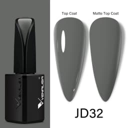 15ml VENALISA Super Nail Gel Polish Color Gel Nail Lacquer Soak off UV LED Gel Pure Black White Color Gel Silk Matte Top Coat
