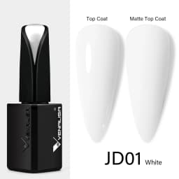 15ml VENALISA Super Nail Gel Polish Color Gel Nail Lacquer Soak off UV LED Gel Pure Black White Color Gel Silk Matte Top Coat