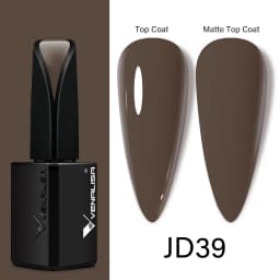 15ml VENALISA Super Nail Gel Polish Color Gel Nail Lacquer Soak off UV LED Gel Pure Black White Color Gel Silk Matte Top Coat