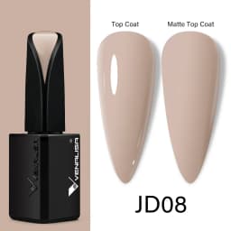 15ml VENALISA Super Nail Gel Polish Color Gel Nail Lacquer Soak off UV LED Gel Pure Black White Color Gel Silk Matte Top Coat