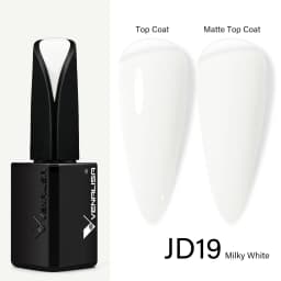 15ml VENALISA Super Nail Gel Polish Color Gel Nail Lacquer Soak off UV LED Gel Pure Black White Color Gel Silk Matte Top Coat