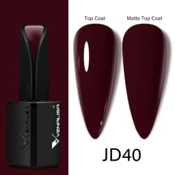 15ml VENALISA Super Nail Gel Polish Color Gel Nail Lacquer Soak off UV LED Gel Pure Black White Color Gel Silk Matte Top Coat