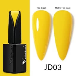 15ml VENALISA Super Nail Gel Polish Color Gel Nail Lacquer Soak off UV LED Gel Pure Black White Color Gel Silk Matte Top Coat