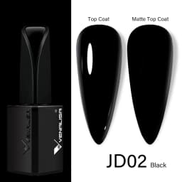 15ml VENALISA Super Nail Gel Polish Color Gel Nail Lacquer Soak off UV LED Gel Pure Black White Color Gel Silk Matte Top Coat