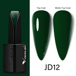 15ml VENALISA Super Nail Gel Polish Color Gel Nail Lacquer Soak off UV LED Gel Pure Black White Color Gel Silk Matte Top Coat