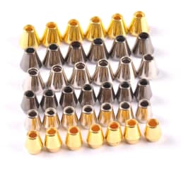 50pcs Silver/Golden Plastic Bell Stopper Without Lid Cord Lock Ends Toggle Clip Rope for Sportswear Backpack Bags DIY Kits