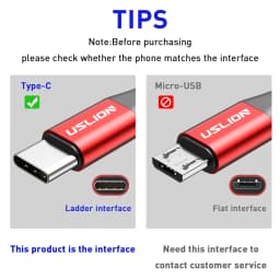 USLION 3A USB Type C Cable Fast Charging Wire for Samsung S23 S22 Xiaomi mi 12 mi9 Huawei Mobile Phone USB C Charger Cable 2m 3m