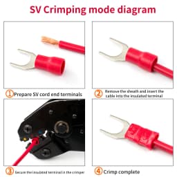 100Pcs fork cable wire connector wire crimping terminal SV1.25-3 SV1.25-4 SV2-3 pre-insulated terminal red blue