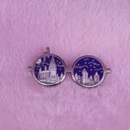 Lightning Bolt And Glasses enamel pin magic castle brooch